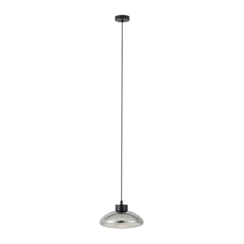 Candeeiro de teto LED preto com vidro preto-transparente SARNARRA EGLO 390298