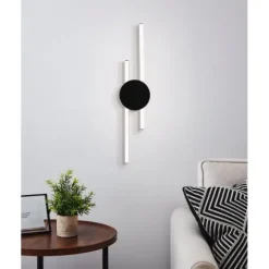 Candeeiro de teto LED preto com efeito linear VENTICELLO EGLO 902123