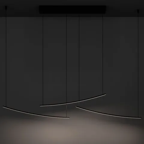 Candeeiro de teto LED preto com altura ajustável VILLEGGI EGLO 902166