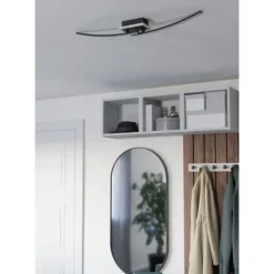 Candeeiro de teto LED preto e branco LUNGOLAGO EGLO 901217