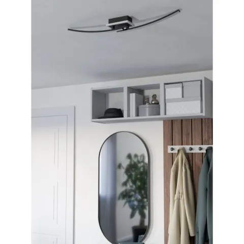 Candeeiro de teto LED preto e branco LUNGOLAGO EGLO 901217
