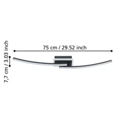 Candeeiro de teto LED preto e branco LUNGOLAGO EGLO 901217