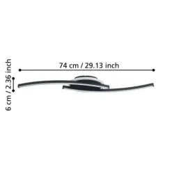 Candeeiro de teto LED preto e branco LUNGOLAGO EGLO 901218