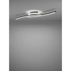 Candeeiro de teto LED preto e branco LUNGOLAGO EGLO 901218