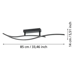 Candeeiro de teto LED preto e branco GRISOLIA EGLO 901206