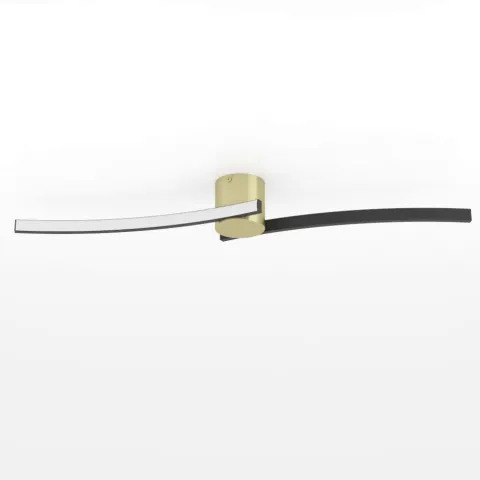 Candeeiro de teto LED preto e latão escovado AIETA EGLO 901216