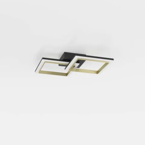Candeeiro de teto LED preto e latão CALLIERA EGLO 901225