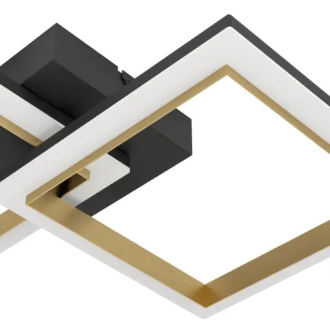 Candeeiro de teto LED preto e latão CALLIERA EGLO 901225