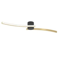 Candeeiro de teto LED preto e latão escovado AIETA EGLO 901215