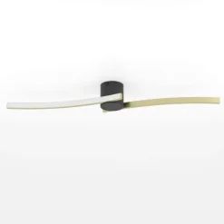 Candeeiro de teto LED preto e latão escovado AIETA EGLO 901215