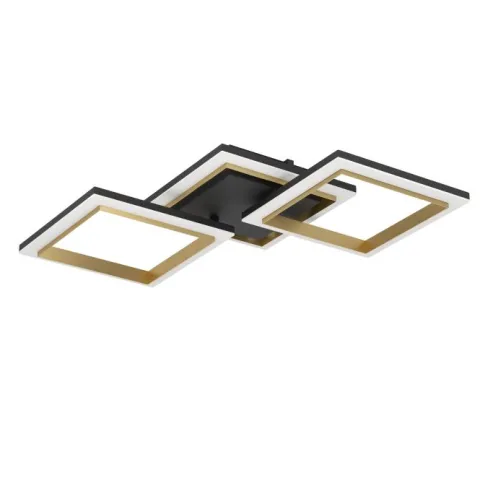 Candeeiro de teto LED preto e latão CALLIERA EGLO 901222