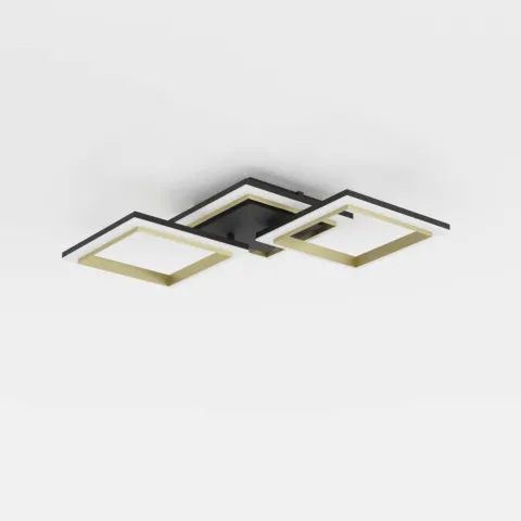 Candeeiro de teto LED preto e latão CALLIERA EGLO 901222