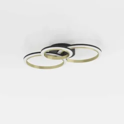 Candeeiro de teto LED preto e latão CALLIERA EGLO 901224