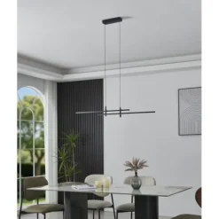 Candeeiro de teto LED preto mate TREPILIANO EGLO 901885
