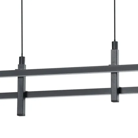 Candeeiro de teto LED preto mate TREPILIANO EGLO 901885