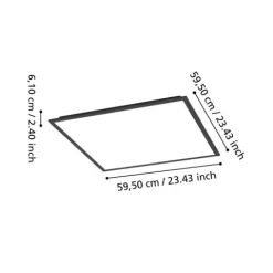 Candeeiro de teto LED quadrado com luz ajustável MORADILLO-Z EGLO 901507
