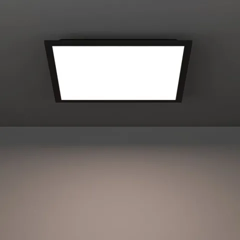 Candeeiro de teto LED quadrado preto mate MORADILLO-Z EGLO 901506