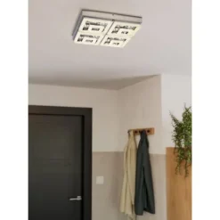 Candeeiro de Teto LED Quadrado Cromado com Cristais FRADELO EGLO 95661