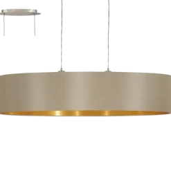 Candeeiro de teto Maserlo, dourado e taupe, 1000mm, 31618 - Eglo