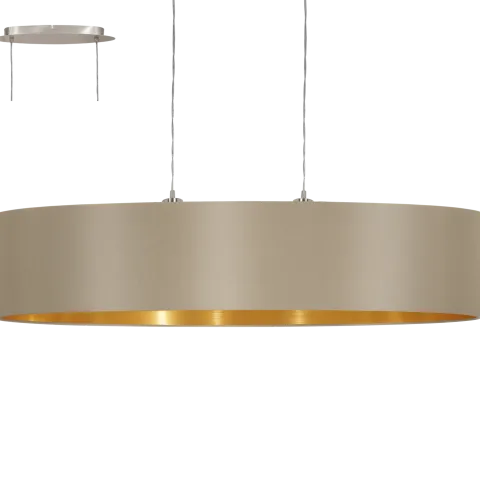 Candeeiro de teto Maserlo, dourado e taupe, 1000mm, 31618 - Eglo