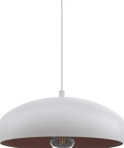Candeeiro de Teto Metal Branco e Cobre E27 MOGANO 1 EGLO 94606