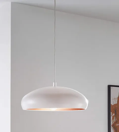 Candeeiro de Teto Metal Branco e Cobre E27 MOGANO 1 EGLO 94606