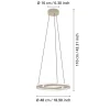 Candeeiro de teto Mezzomonte, bege, iluminação inteligente ajustável - Eglo
