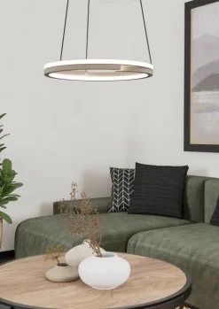 Candeeiro de teto Mezzomonte, bege, iluminação inteligente ajustável - Eglo