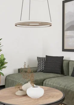 Candeeiro de teto Mezzomonte, bege, iluminação inteligente ajustável - Eglo