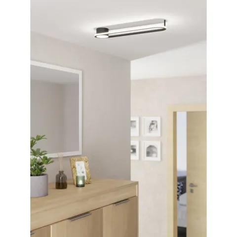 Candeeiro de teto oval preto com LED ajustável COLLECORVINO EGLO 902151