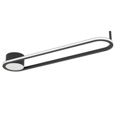 Candeeiro de teto oval preto com LED ajustável COLLECORVINO EGLO 902151