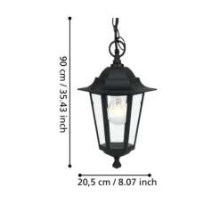 Candeeiro de teto para exterior tipo lanterna LATERNA 4 EGLO 22471