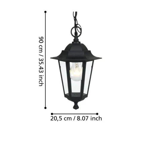 Candeeiro de teto para exterior tipo lanterna LATERNA 4 EGLO 22471