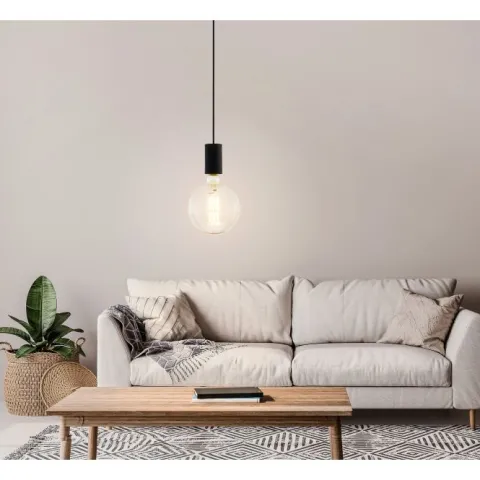 Candeeiro de Teto POZUETA Preto Minimalista E27 EGLO 98661