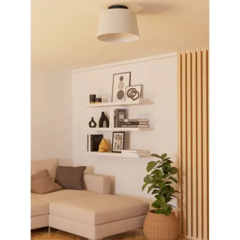 Candeeiro de teto preto e branco em têxtil FEBRES EGLO 901259