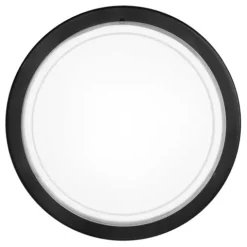 Candeeiro de Teto Redondo em Aço e Vidro Preto e Branco PLANET 1 EGLO 83159