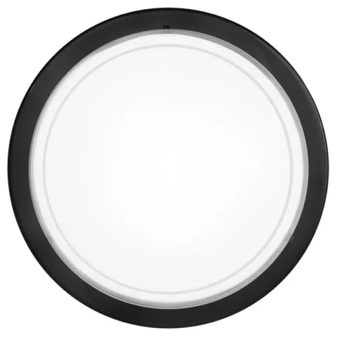 Candeeiro de Teto Redondo em Aço e Vidro Preto e Branco PLANET 1 EGLO 83159