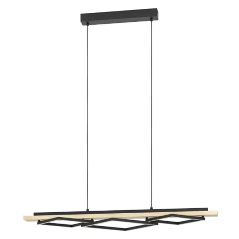 Candeeiro de teto suspenso BOYAL com LED e madeira clara EGLO 901927