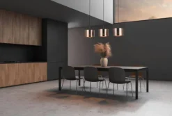 Candeeiro de Teto Suspenso Castanho com Interior Cobre SAGANTO 1 EGLO 39357