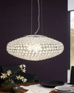 Candeeiro de Teto Suspenso CLEMENTE EGLO com Vidro Cristal Claro Elegante 95287