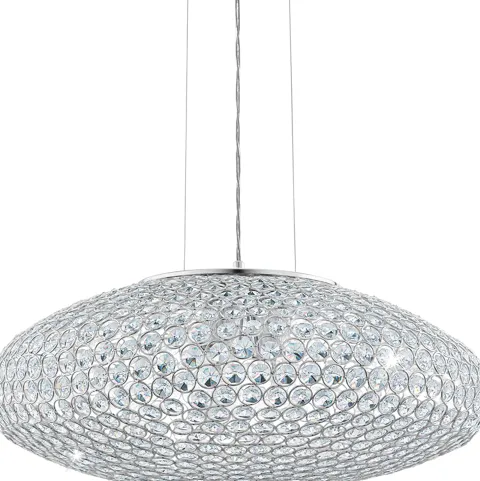 Candeeiro de Teto Suspenso CLEMENTE EGLO com Vidro Cristal Claro Elegante 95287