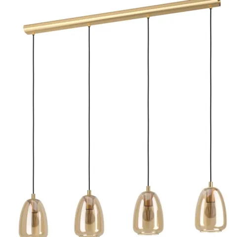 Candeeiro de teto suspenso com vidro âmbar ALOBRASE EGLO 98649