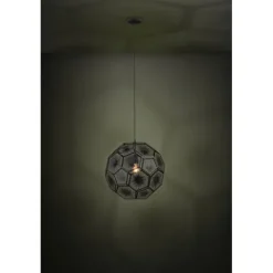 Candeeiro de teto suspenso com design geométrico em aço preto SKOURA 1 EGLO 39619