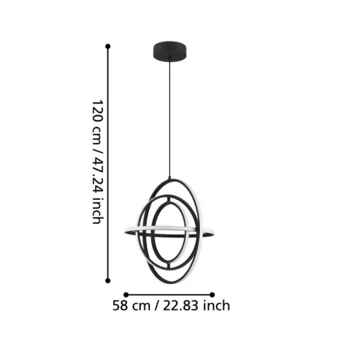 Candeeiro de teto suspenso com LEDs ajustáveis RETORNIO EGLO 39893