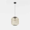 Candeeiro de teto suspenso com abajur em bambu natural BORDESLEY EGLO 43216