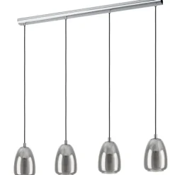 Candeeiro de teto suspenso com vidro preto fumado ALOBRASE EGLO 98616