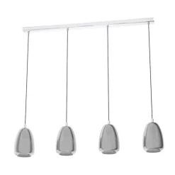 Candeeiro de teto suspenso com vidro preto fumado ALOBRASE EGLO 98616