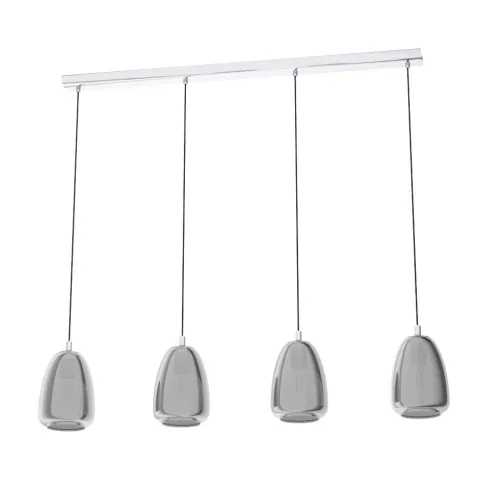 Candeeiro de teto suspenso com vidro preto fumado ALOBRASE EGLO 98616