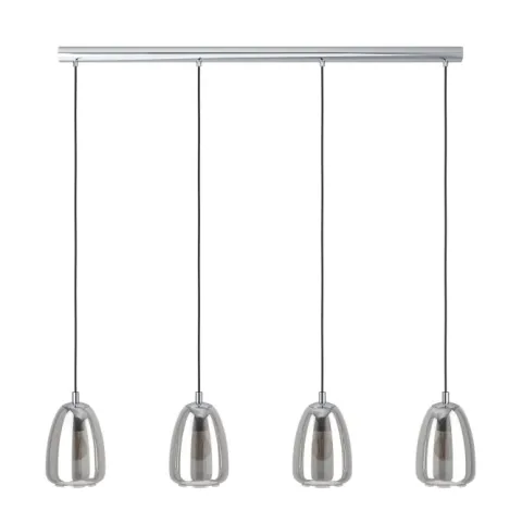Candeeiro de teto suspenso com vidro preto fumado ALOBRASE EGLO 98616