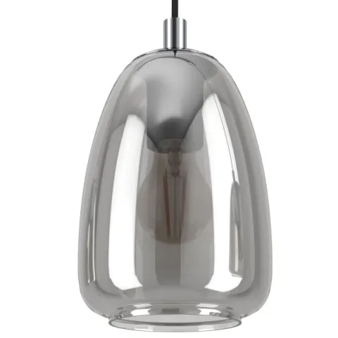 Candeeiro de teto suspenso com vidro preto fumado ALOBRASE EGLO 98616